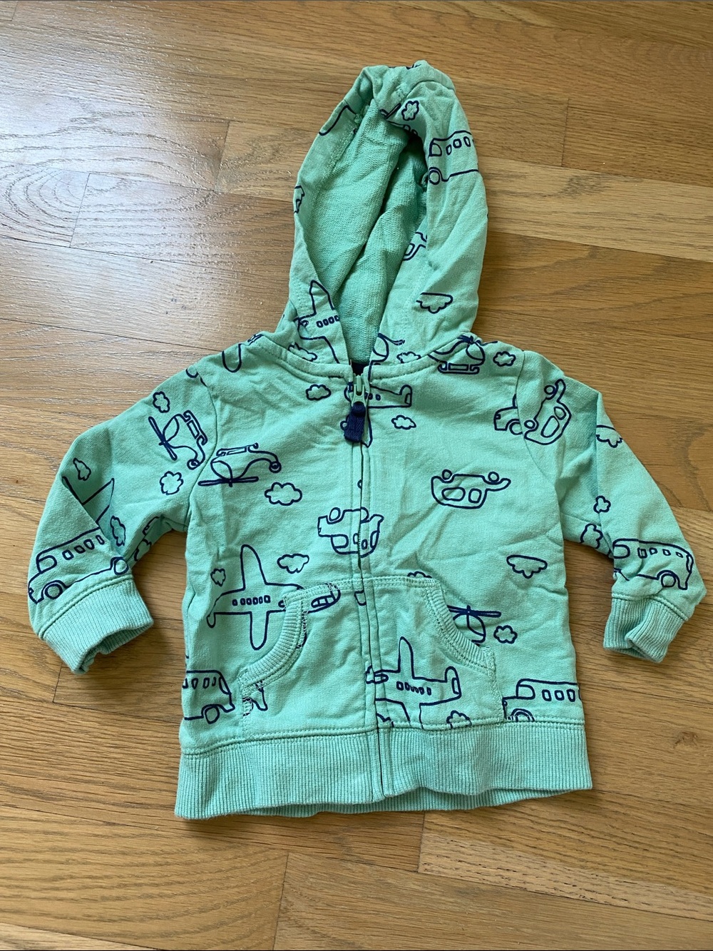 Carter’s 6 Month Mint Airplane Hoodie Zip-Up Sweatshirt